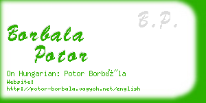 borbala potor business card